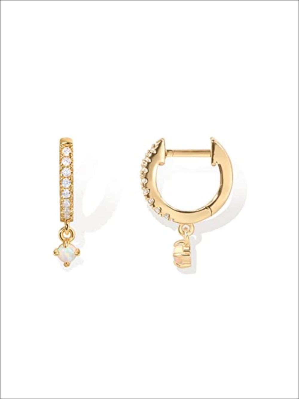 14K Gold Plated Huggie Hoop Earrings Dainty Charm 12mm Everyday